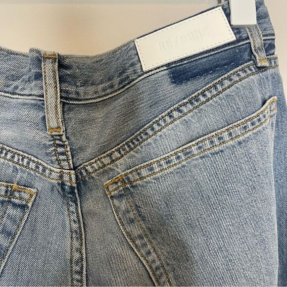 Re/done 70’s Ultra high rise wide leg denim Jeans new size 26 - Picture 11 of 12